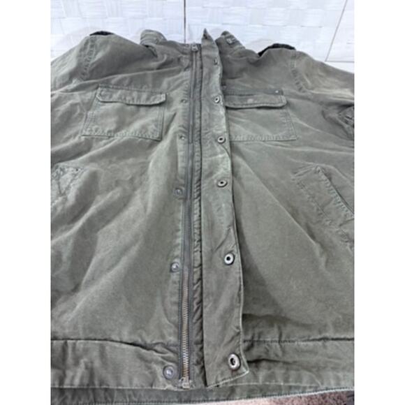 "Levis" Green Denim Quilted Lined Jacket Full Zip No Hood 3XL Mens Jacket Rugged - Picture 7 of 11